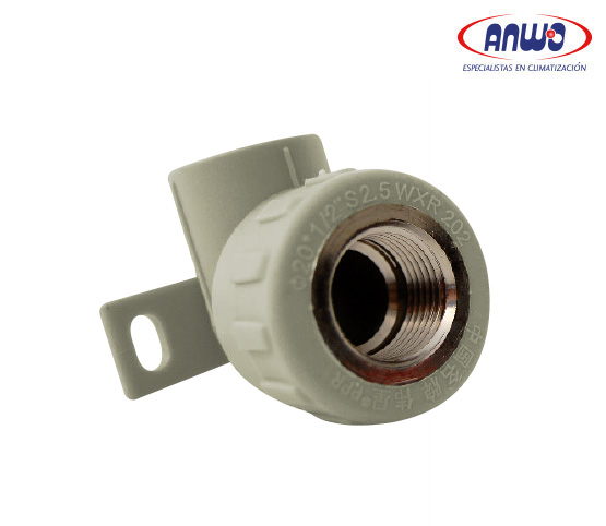  (HASTA AGOTAR STOCK) CODO PPR 90º BASE FIJACION Ø20*1/2        
